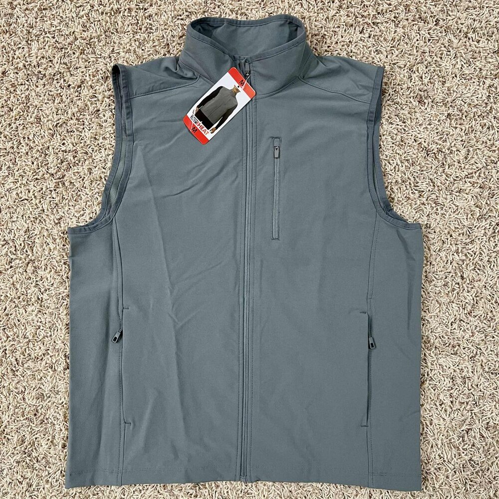 32 Degrees Heat Men’s Tech Vest Gray, Size Medium (New)